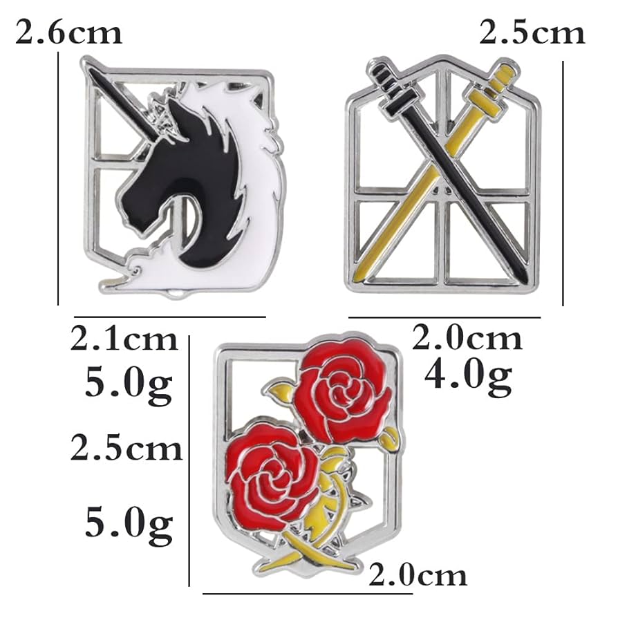 Amazon.co.jp: Sizuuenn 進撃の巨人 訓練兵団 バッジ ブローチ