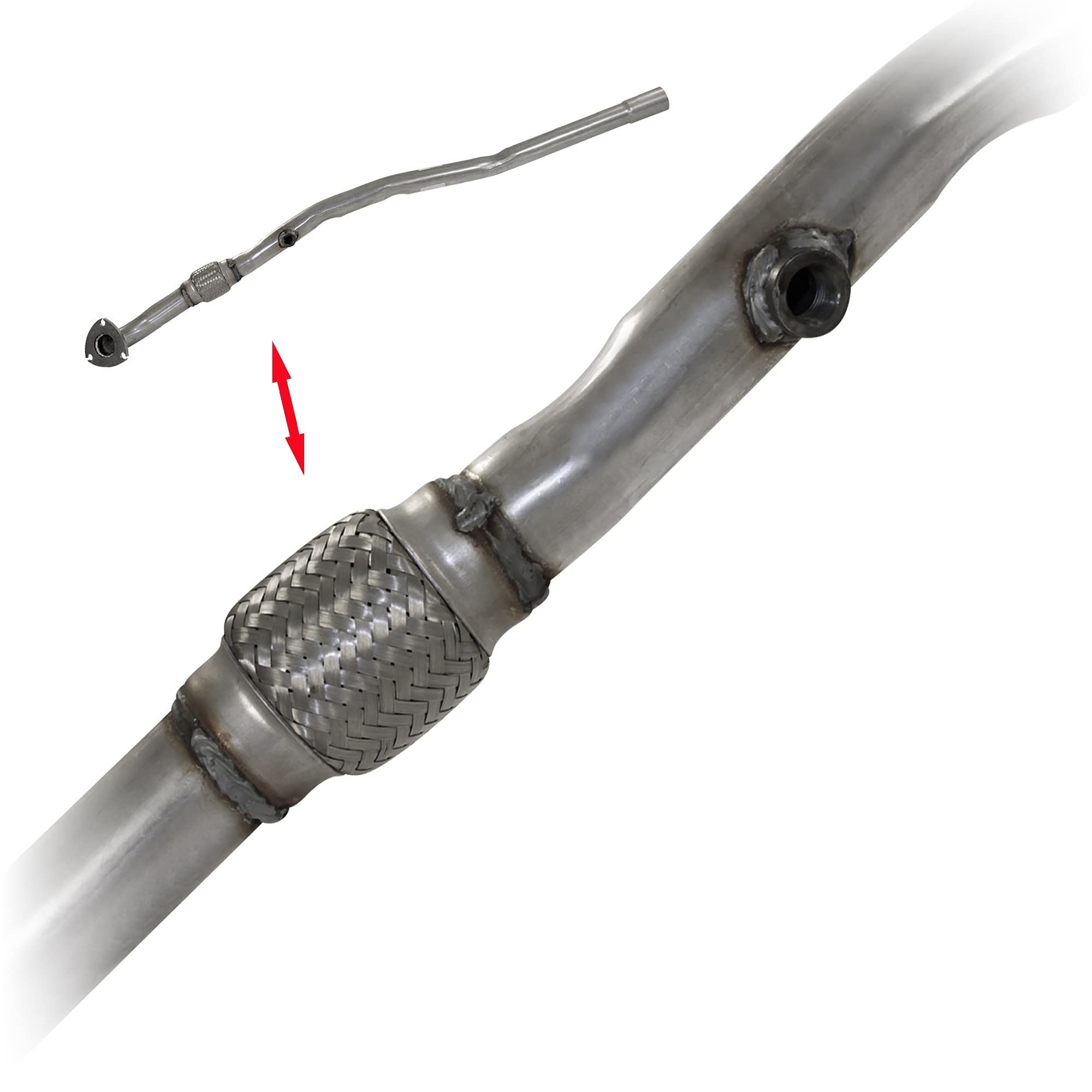 1x Tubo di scarico a Y con materiale di montaggio 1x morsetto di