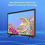 TuTu 22-inch LED TV, 1080P FHD Flat-Screen TV with Dolby Audio with HDMI, USB, VGA, RCA, Non-Smart TV or Monitor for Room, Kitchen, Office, or RV Camper