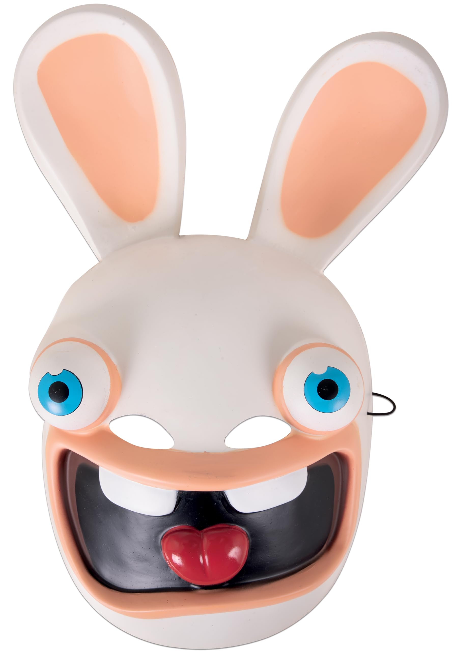 P'tit Clown - Raving Rabbits PVC Mask, Unisex Adult, 44437, White-Beige, White - Beige - Image 2