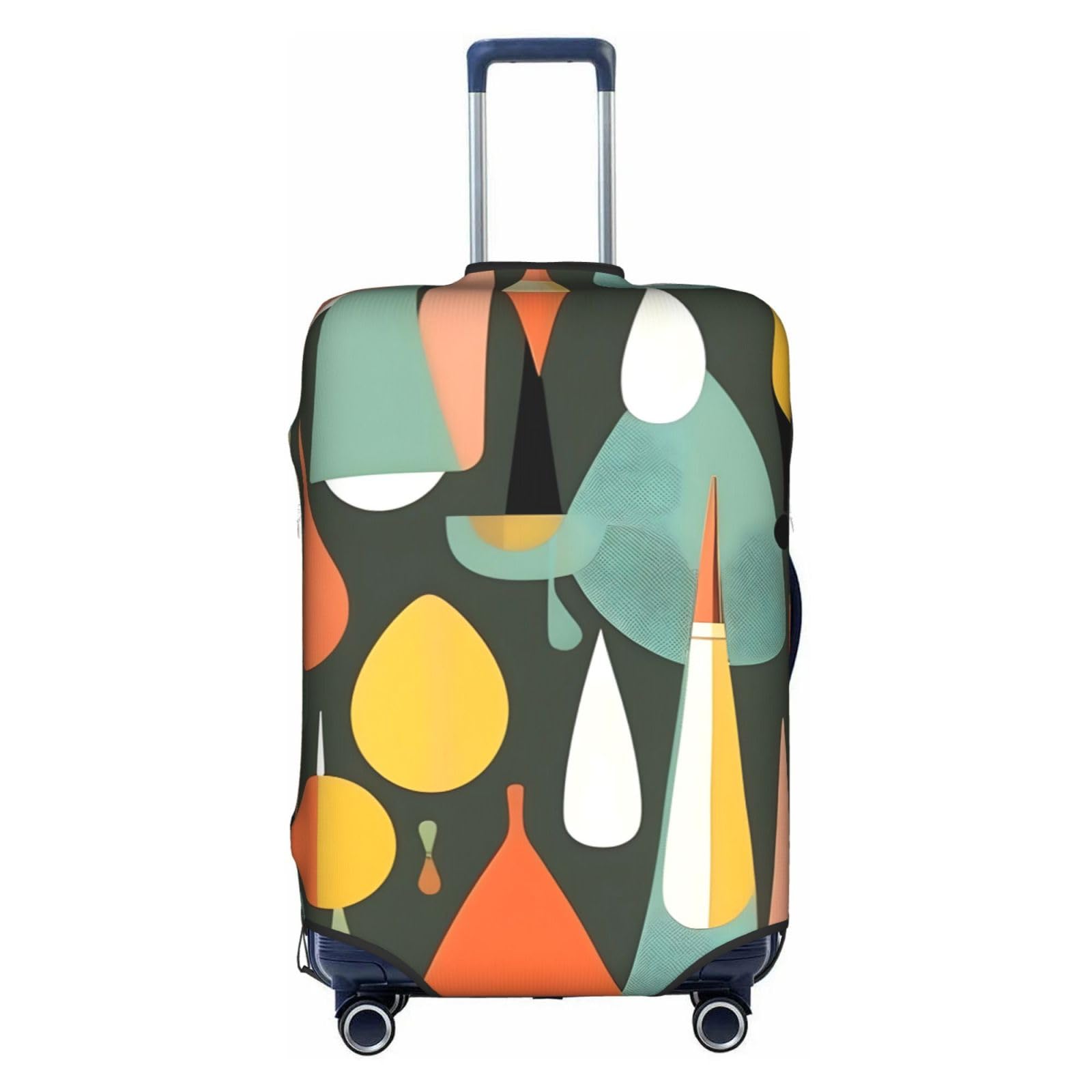 Housse de protection pour valise style rétro moderne imprimé goutte - 8