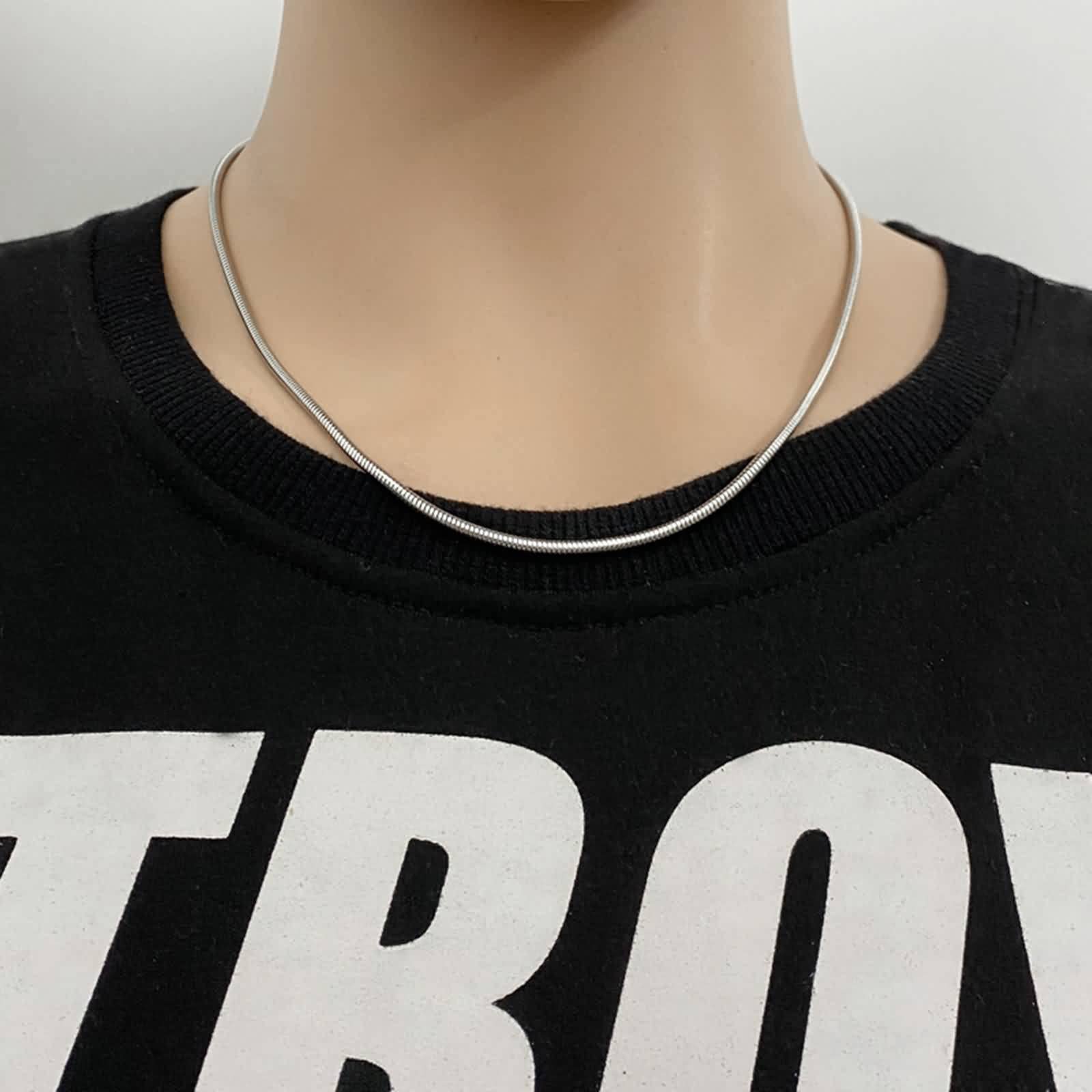 Cadenas Hombre Bisuteria, Cadena de Serpiente Hombre Acero Inoxidable Collar Joyeria Mujer Regalo