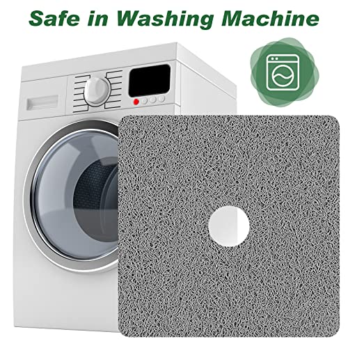 Shower Mat Non Slip,Soft Bath Mat With Drain,Quick Drying Pvc Loofah Bathtub Mat For Bathroom,Without Suction Cups,24 X 24 Inch (Grey) #TOP5