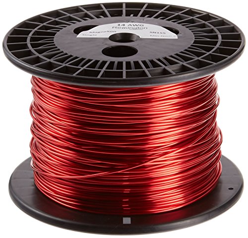 Remington Industries 14SNS Magnet Wire, Enameled Copper Wire, 14 AWG, 5.0 lb, 400' Length, 0.0655