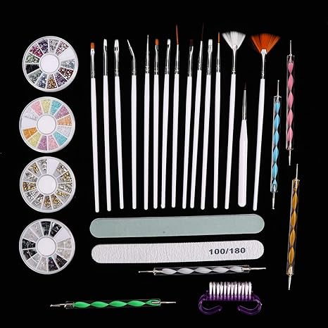 March Nail Art Ideas ✨ DIY Kit with Brushes, Gems & More!