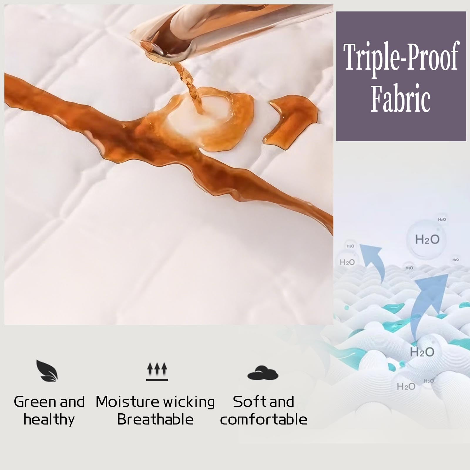 Sábanas bajeras redondas para cama doble, 28 cm, transpirable, agradable al tacto, para el hogar (#5,100 cm)