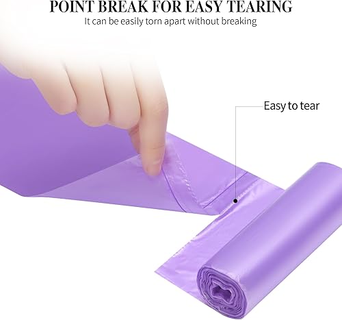 Miniatura 8 de HDY 5 rollos de bolsas de basura pequeñas, 100 bolsas de basura duraderas de 4 galones para el hogar, oficina, cocina, basura, baño, dormitorio