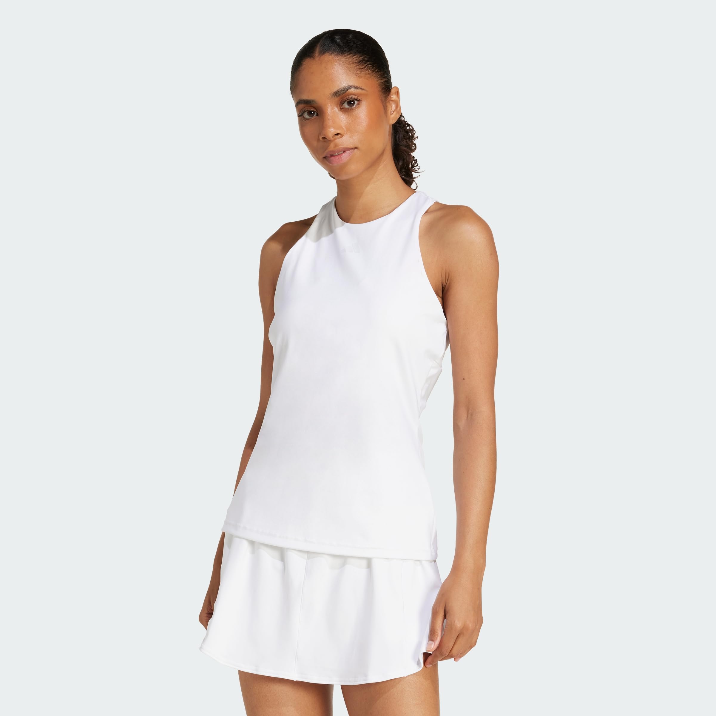 adidas Women's Tennis Climacool Y-Tank, White, M