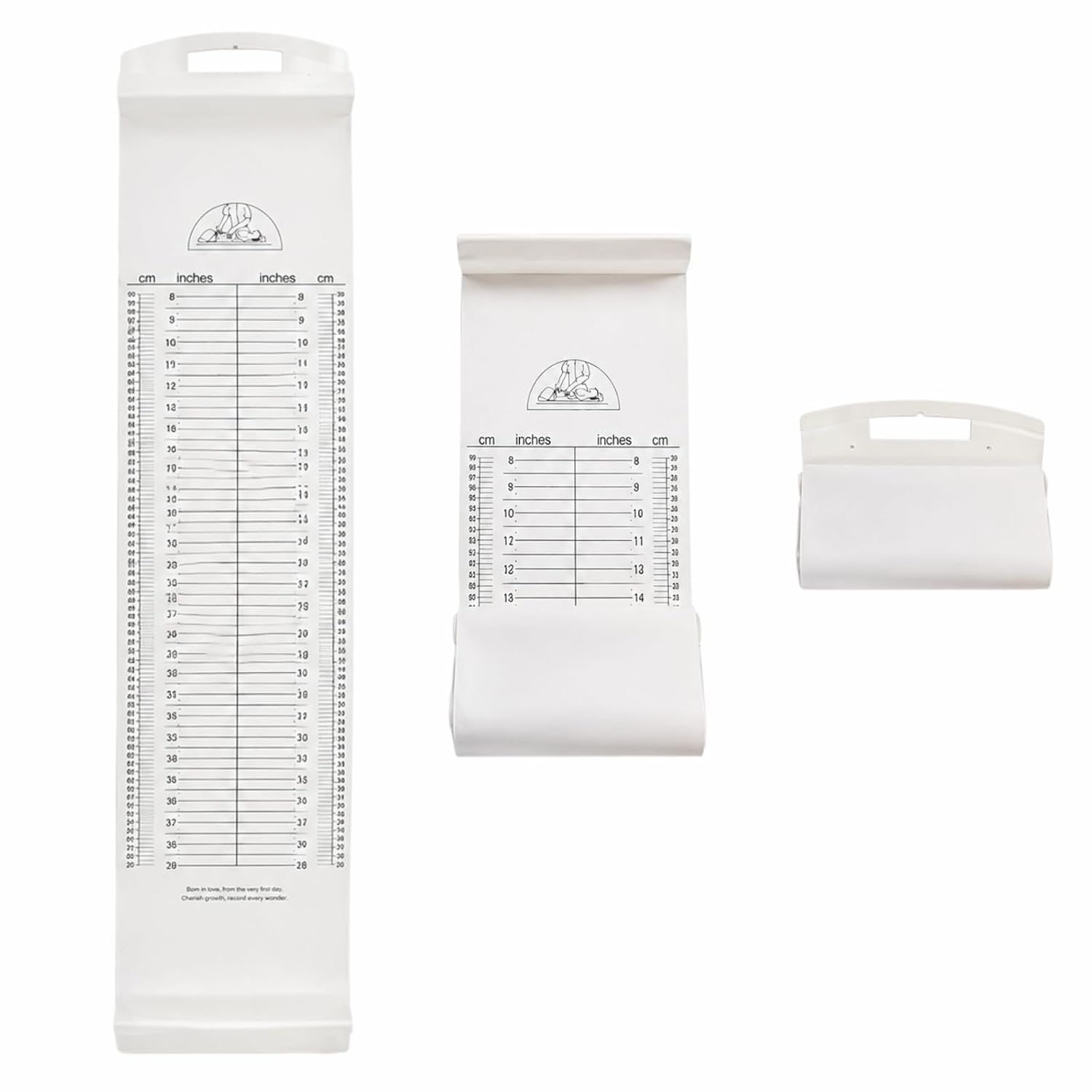 Baby Height Measuring Mat & Infantometer Soft Growth Chart Ruler for Toddlers Newborns Infants Wall-Mountable Washable Ruler for Kids for Home Use
