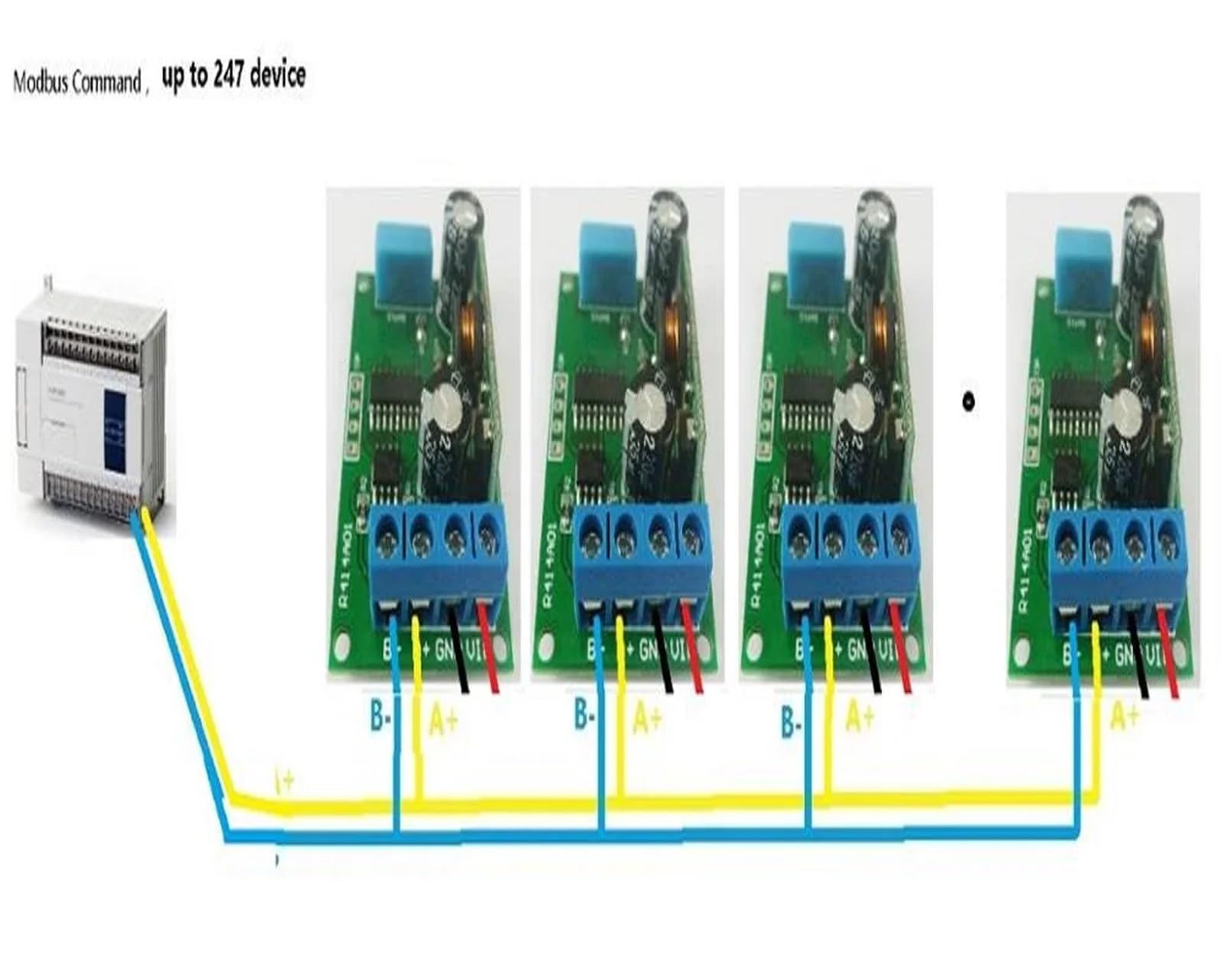 Capteur de température et d'humidité R414A01 CC 5 V-23 V RS485 Modbus RTU, moniteur d'acquisition à distance, remplacement DHT22 DS18B20 PT100