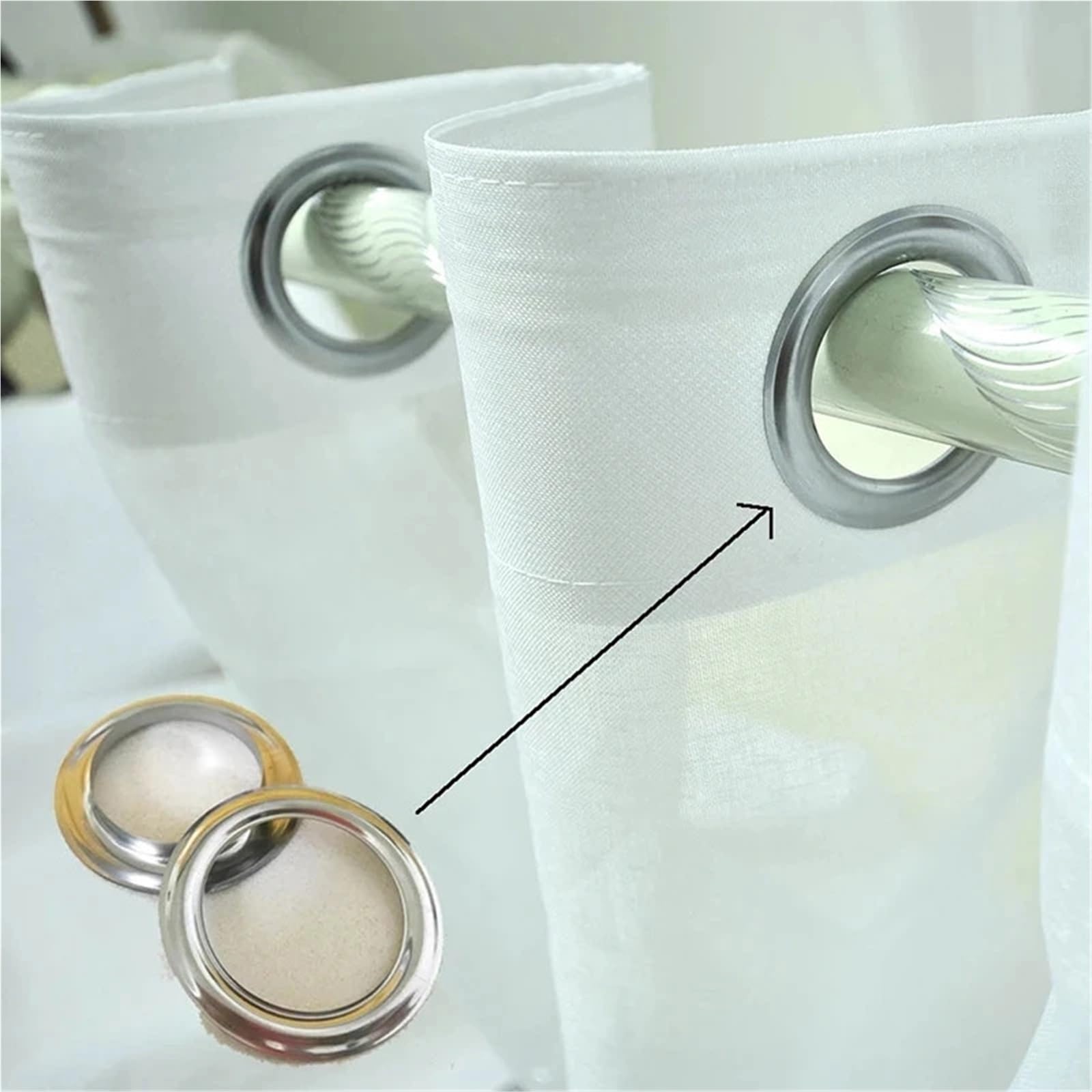 30 Pares de Anillos Metal Plateado for Cortina Ojal decoración habitación Accesorios Ojales Colgantes para Cortinas Y Barras De Cortina(Red Bronze)