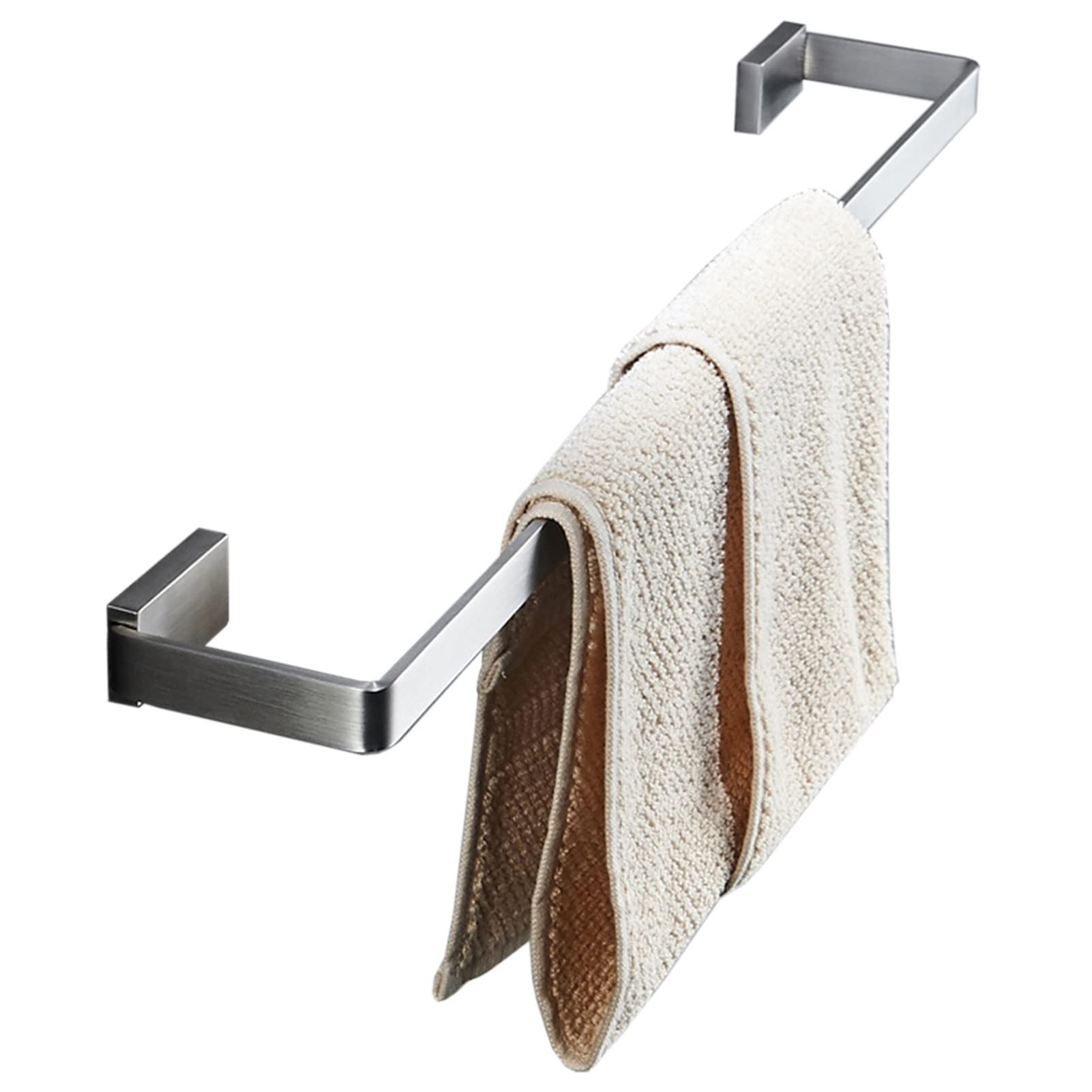 Acier inoxydable SUS 304 pour ce rack de serviette poli de 80 cm au design argenté durable