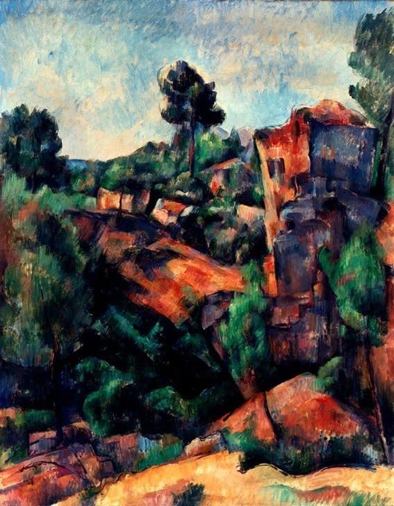 La Carrière de Bibémus de Cézanne toile murale pour une décoration de salon élégante