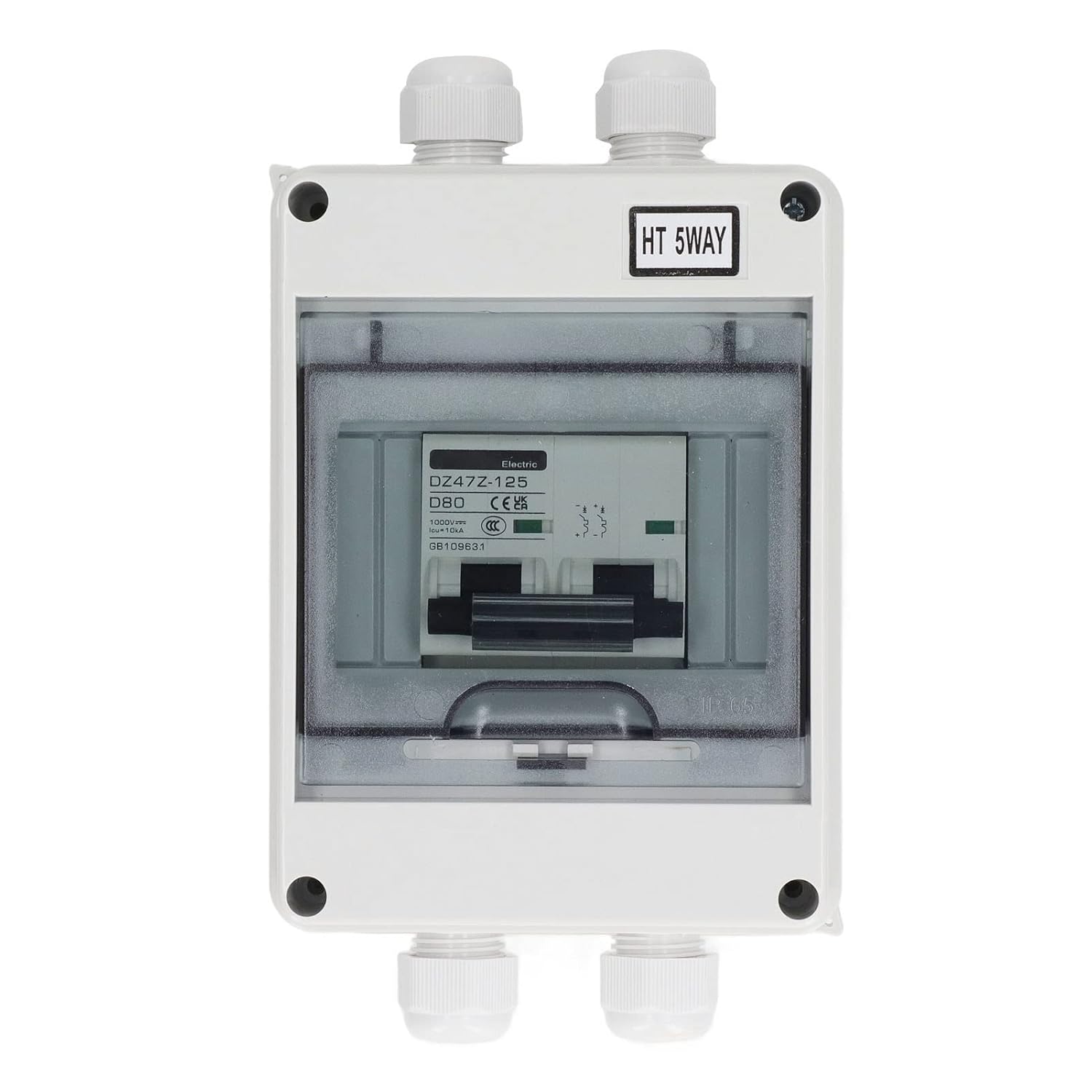 2P 80A DC Circuit Breaker Disconnect Switch DC1000V DIN Rail Mount Miniature for Photovoltaic Solar Panel PV System Grid Box Isolator