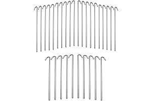 IIT 71021 9-Inch 30-Piece Galvanized Steel Tent Stakes for Secure Outdoor Ground Anchoring