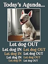 English Bull Terrier white pet dog funny flexible fridge magnet gift