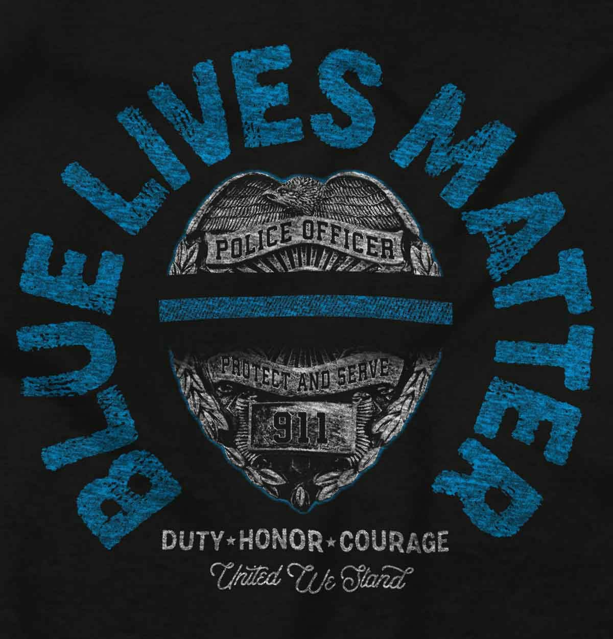 Brisco Brands Blue Lives Matter Police Officer Law Cop Baby Romper Boys or Girls