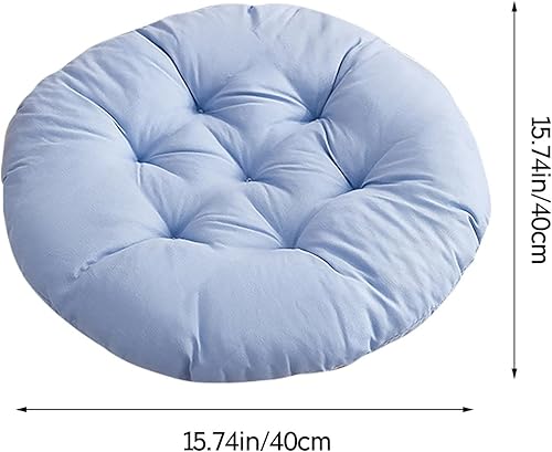 Miniatura 6 de TUNKENCE Cojín de silla para silla de oficina, color sólido, lijado, grueso, para silla de comedor, almohadilla para silla de computadora de