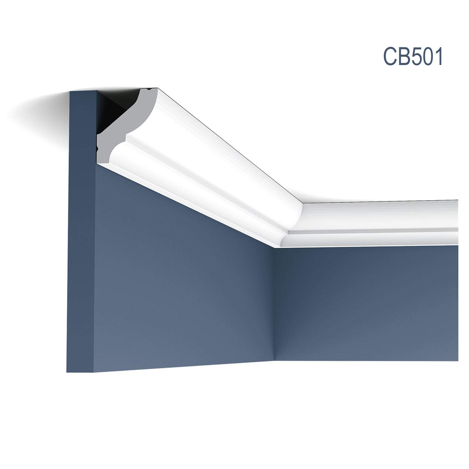 Orac Corniches CB501N-box-10 200 cm x 4,1 cm x 3,5 cm Polystyrène extrudé (LDPS) non prétraité 10 moulures / 20 m