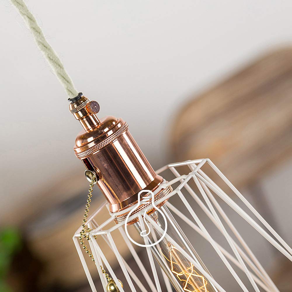 GreenSun Cavo Elettrico Tessuto - Cavi Elettrici 2x0.75mm² 2 Fili 20M Tessile Vintage 2 Filo Per Lampadario A Sospensione Juta - Foto 10