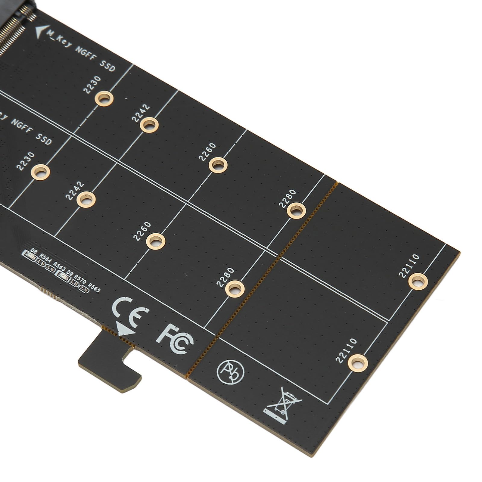 Tarjeta Adaptadora Dual M.2 Pcie Nvme, M.2 Nvme NGFF SSD a Tarjeta PCI e 3.1 Gen3 X8 X16, Chip ASM1812 con Funcionalidad de Horquilla Pcie, Compatible con Todas Las Unidades de Estado Sólido