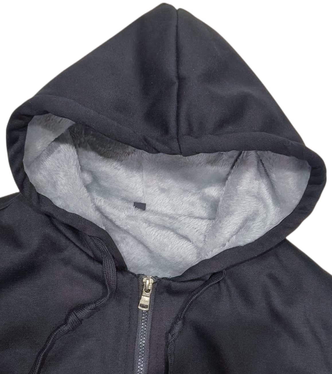VSUSN Uomo Felpa con Cappuccio Manica Lunga Felpe con Cappuccio Vello Foderato Hoodies con Cerniera Cappotto Giacca Inverno Caldo