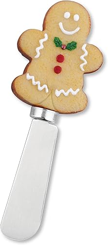 Miniatura 2 de Supreme Housewares Cuchillos esparcidores de queso y mantequilla, decoración navideña, mango de resina pintado a mano con hoja de acero inoxidable,