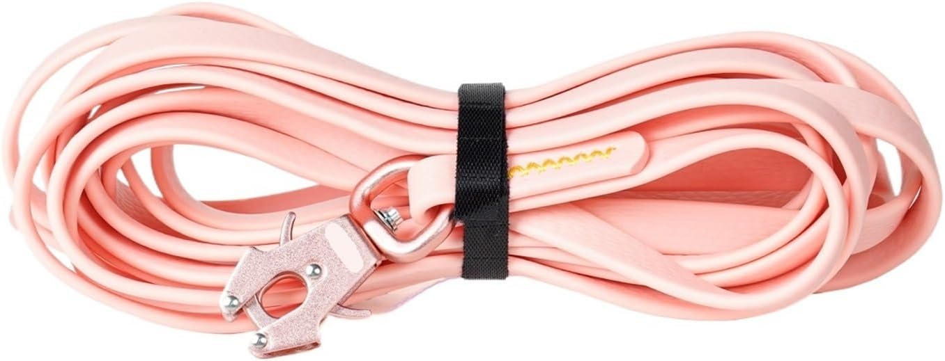 Waterproof Dog Leash,16/33/49 FT Durable Odor-Proof Leashes, ，Compatible for Training, Beach, Play, Camping(Orange,Large)