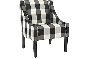 HomePop Home Decor: Elegant Plaid Accent Chair for Comfort and Sophistication
