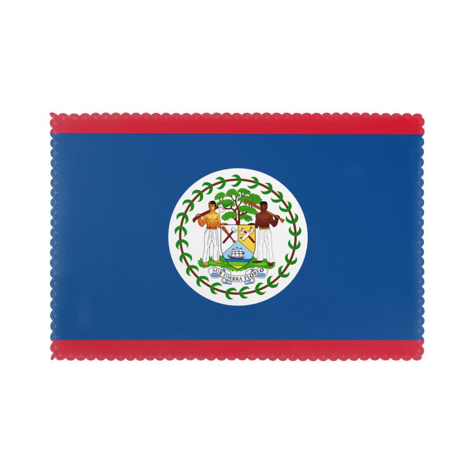 Belize Flag Placemat set of 6, oil-proof, washable, suitable for kitchen, restaurant, party, etc.