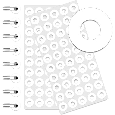2500 Pack Self-Adhesive Hole Reinforcement Stickers, 1/4" Diameter Hole Punch Reinforcement Labels for School Home and Office, White, Non-Printable