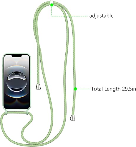 Miniatura 363 de ZTOFERA Funda para iPhone 13 Pro con correa, funda cruzada para teléfono con cordón ajustable para el cuello para el hombro, silicona suave a prueba