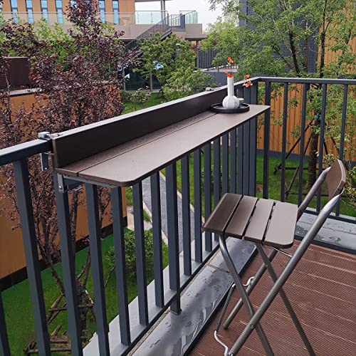 Furnikna Balcony Table Bar For Railing, Outdoor Deck Rail Hanging Table, Adjustable Height Small Folding Desk For Patio, Saving Space Foldable Balcony Bar For Garden #TOP3