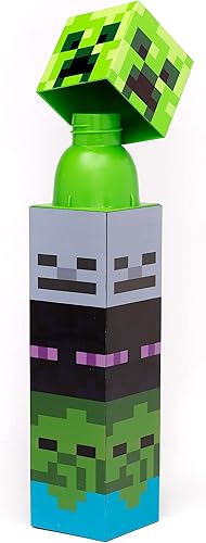 Minecraft Botella de agua GREEN OR RED Kids Mobs Torch Sports Travel Mug Flask 22.0fl oz