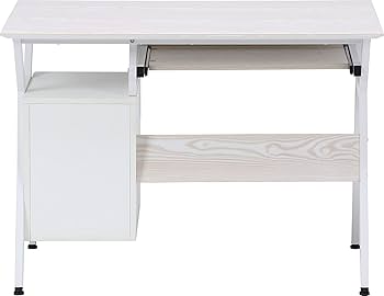 Amazon.co.jp: 不二貿易 デスク 机 幅100×奥行56×高さ72㎝ ホワイト