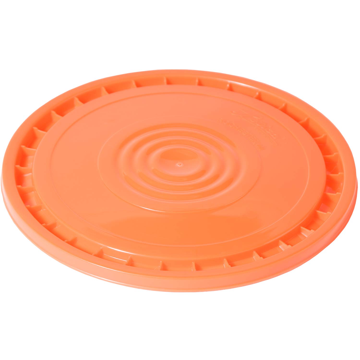 Meranti Reusable Easy Peel 3.5, 5, 6, and 7 Gallon Bucket Lid | Food Grade | Orange, 1 Pack