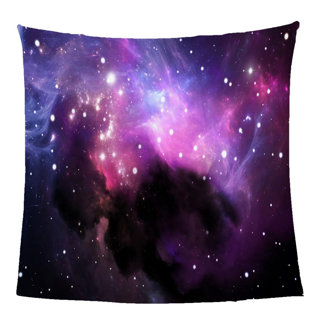 Coperta Letto Matrimoniale Coperta Di Flanella In Microfibra 180X200Cm Paesaggio Della Galassia Viola Stampata Motivo Coperte Divano Inverno Pelose Per Bambini/Adulti Decorazione Per La Casa