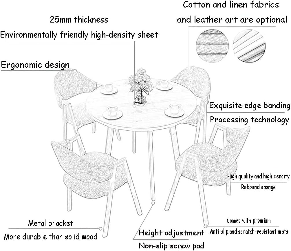 Office Leisure Table Home Round Table Balcony Living Room Dining Table 80cm Solid Wood Chair Cafe Dessert Shop Lounge Family Living Room Kitchen Lounge Table (Purple) image 2