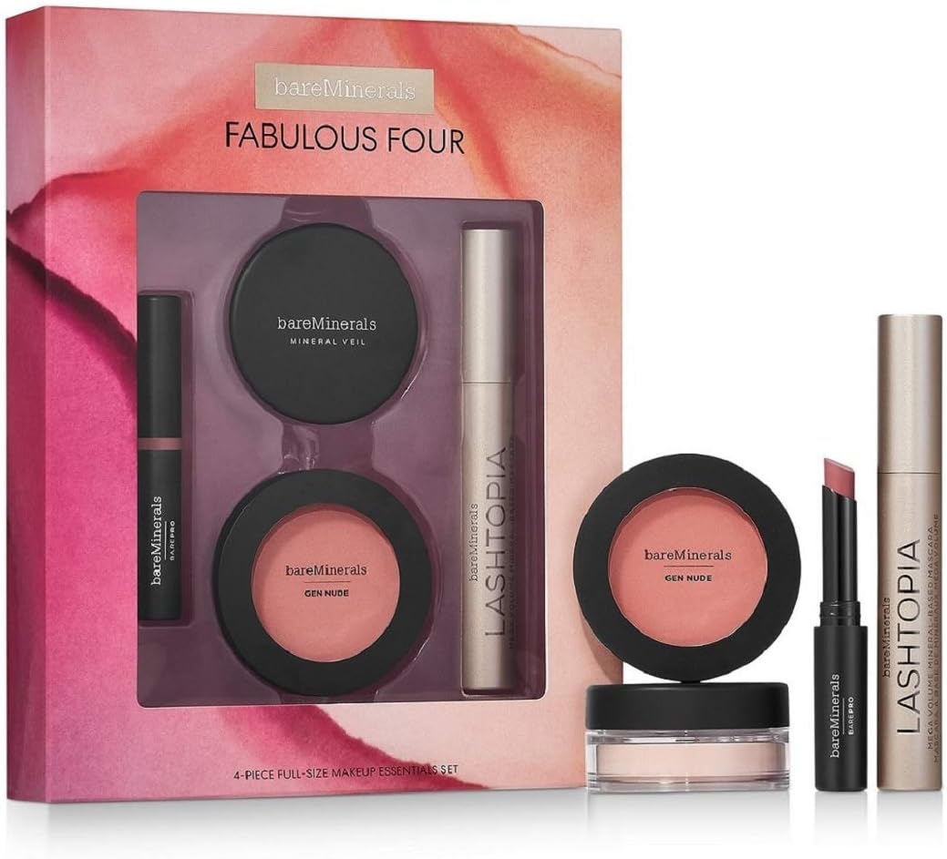 Bareminerals Fabulous Four 4pc Full Size Makeup Essentials Set