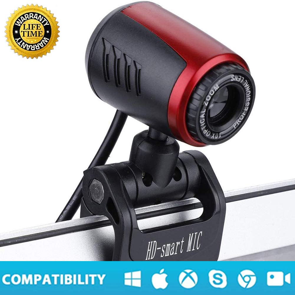 HD Webcam, 1080P HD USB PC Webcam Web Cam Camera,Horizontal 360 ° Rotating USB 2.0 Webcam With Digital Microphone For PC Laptops Desktop Video