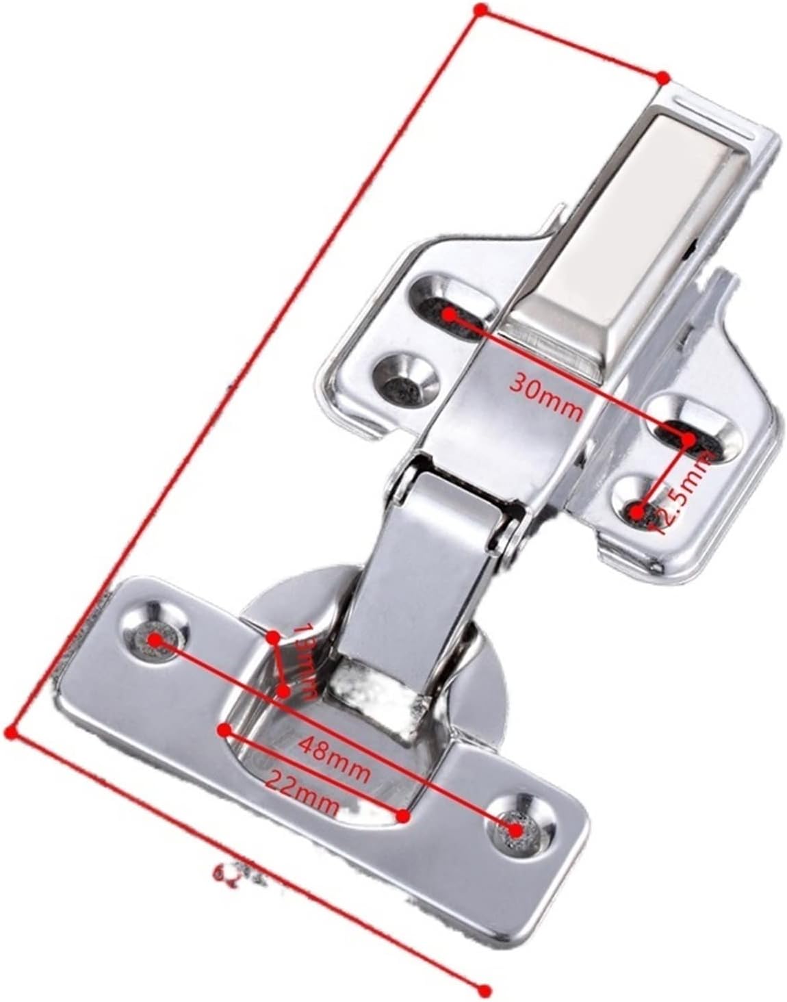 Pivot Hinge Cabinet 304 Stainless Steel Hydraulic Furniture Door Hinges Copper Core Cupboard Damper Buffer Soft Close4Pcs Set