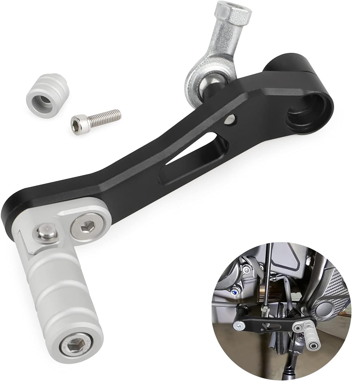 GUAIMI Motorcycle Shift Lever, Folding Adjustable Shift Lever Compatible with CB500X CBR500R CB500F 2013-2021 CMX500 Rebel 2017-2021 -Silver