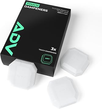 ADV Tennis Dampener with Custom Feel - 3 Pack - Racket Shock Absorber to Reduce Vibration, Relieve Symptoms of Injury and Stay on the Racket - Engineered Poly-Silicone Tennis Racket Dampener