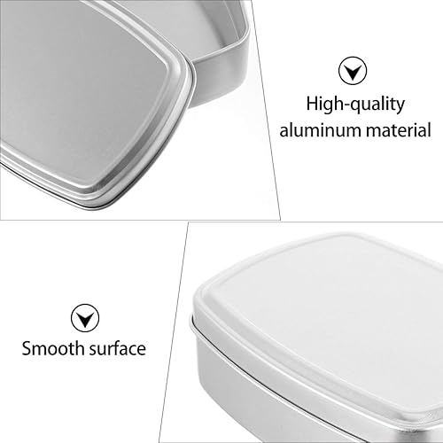 Miniatura 9 de DOITOOL 2 recipientes de viaje de jabón de aluminio, soporte portátil de metal para jabón con tapa, a prueba de fugas, funda de viaje para baño,