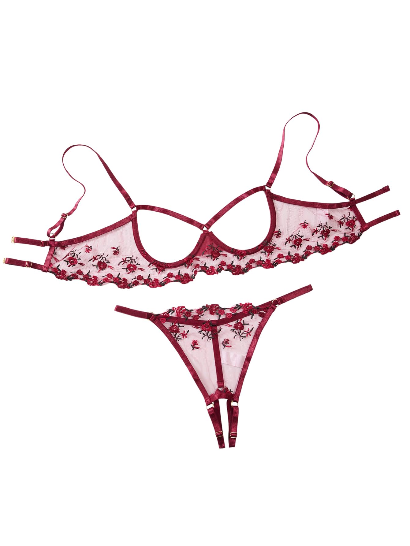 Lilosy Sexy Lingerie Set 2 Piece Women Bra and Panty 3XS-5XL