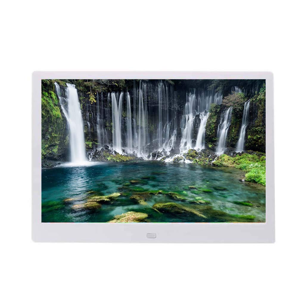 Ramka Na Zdjęcia 12 Cali, Cyfrowy Album Fotograficzny O Wysokiej Rozdzielczości, Elektroniczny Album Fotograficzny, Cyfrowy Album Fotograficzny Z Diodami Led, D(Biały)