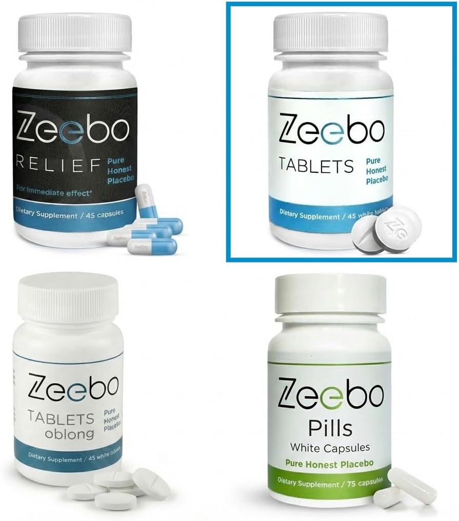 Zeebo Placebo Pills - Choose Tablet or Capsule Form (Tablets)