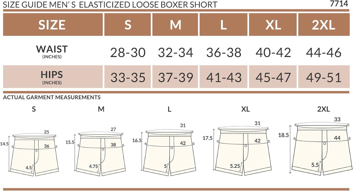Cottonique Men's Elasticized Loose Boxer Shorts Made from 100% Organic Cotton (2/Pack | Natural) Small Ivory