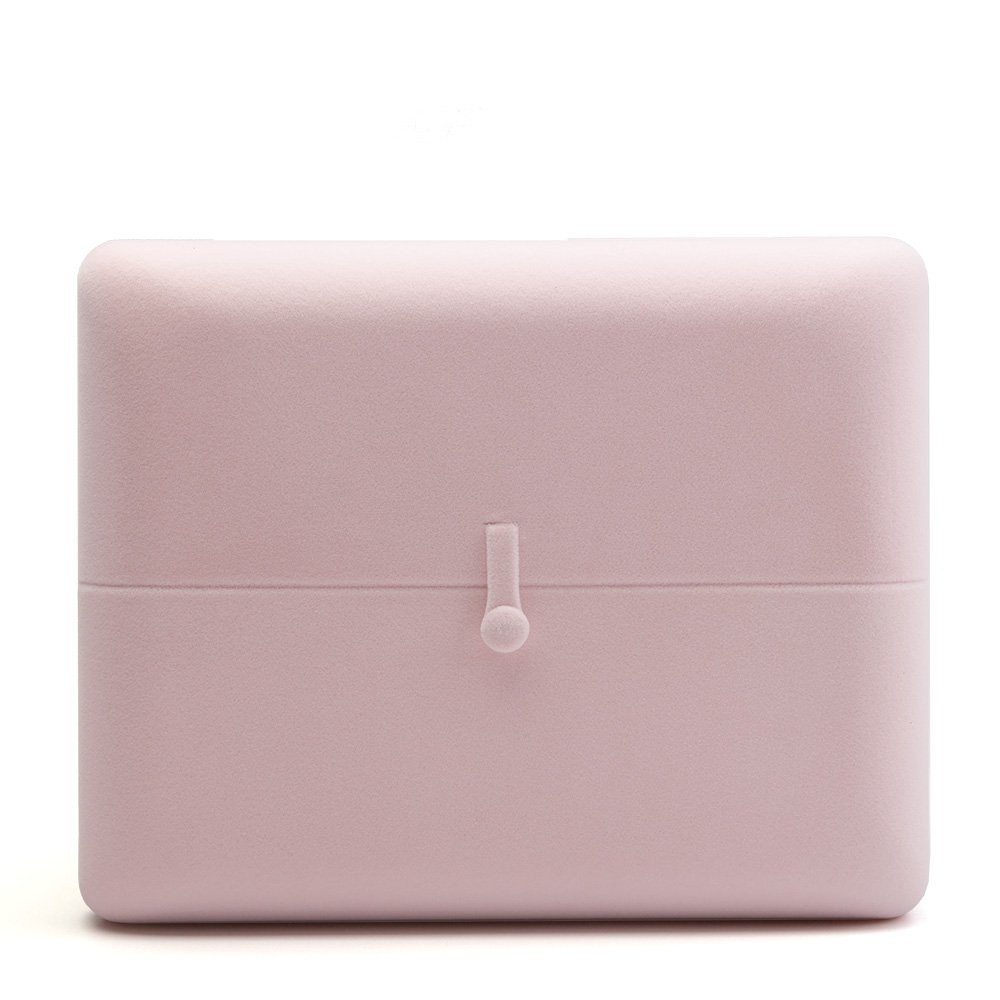 Oirlv Rosa Velluto Gioielli Scatola Porta Gioielli Display Storage Case Jewelry Gift Box, Velluto, Pink, Large Necklace
