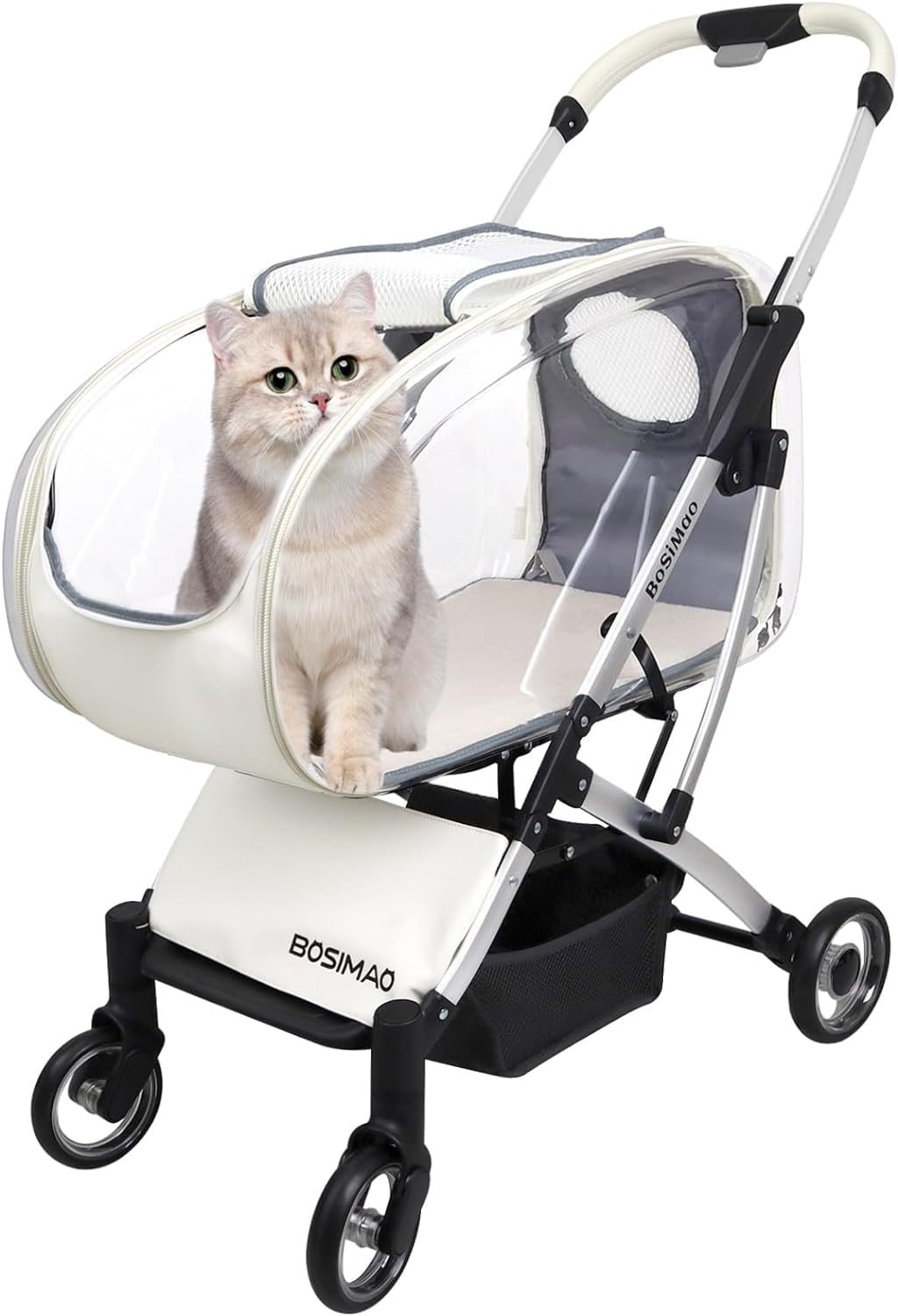 BEAUTYMONKEY.K Transparent Cat Trolley for Large Cats up to 13 kg - Dog ...
